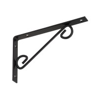 Кронштейн декоративный, прямой, 200x125мм, черный
