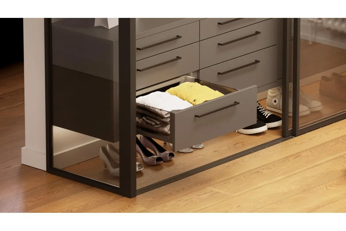 AxisPro со стеклянными боковинами, средний (H-116мм), антрацит