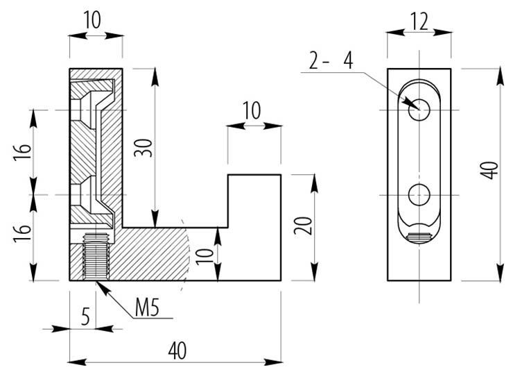 Крючок-вешалка К2201, хром