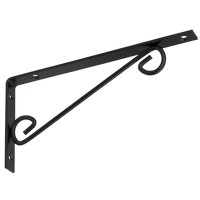 Кронштейн декоративный, прямой, 250x125мм, черный