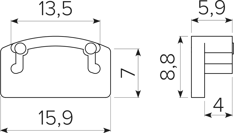 Профиль накладной для светодиодных лент AQ FORM