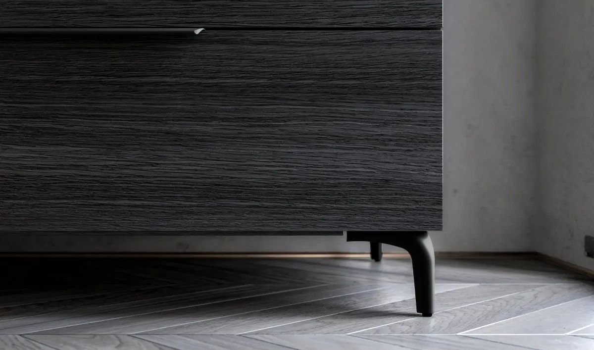 Опора мебельная STABILIS, Н-120мм, черная