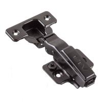 Петля  накладная GTV SOLID PLUS (3D рег. с загл. на плечо), с доводчиком, с ответной планкой, черная