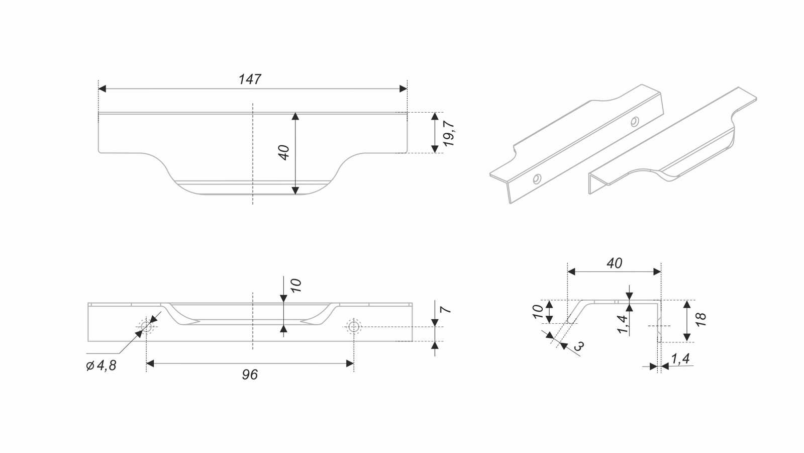Ручка торцевая TERA 2.0