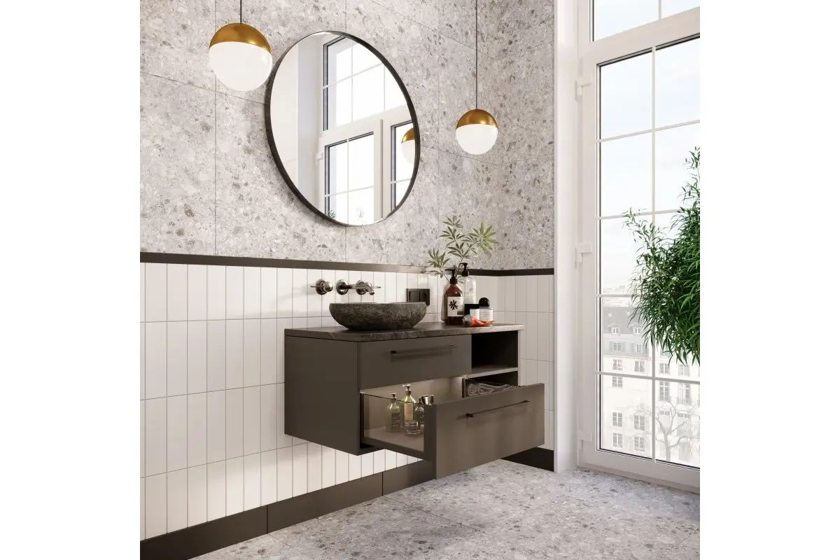 AxisPro со стеклянными боковинами, низкий (Н-84мм), антрацит