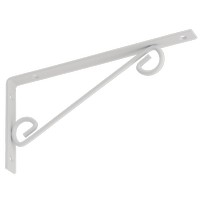 Кронштейн декоративный, прямой, 250x125мм, белый