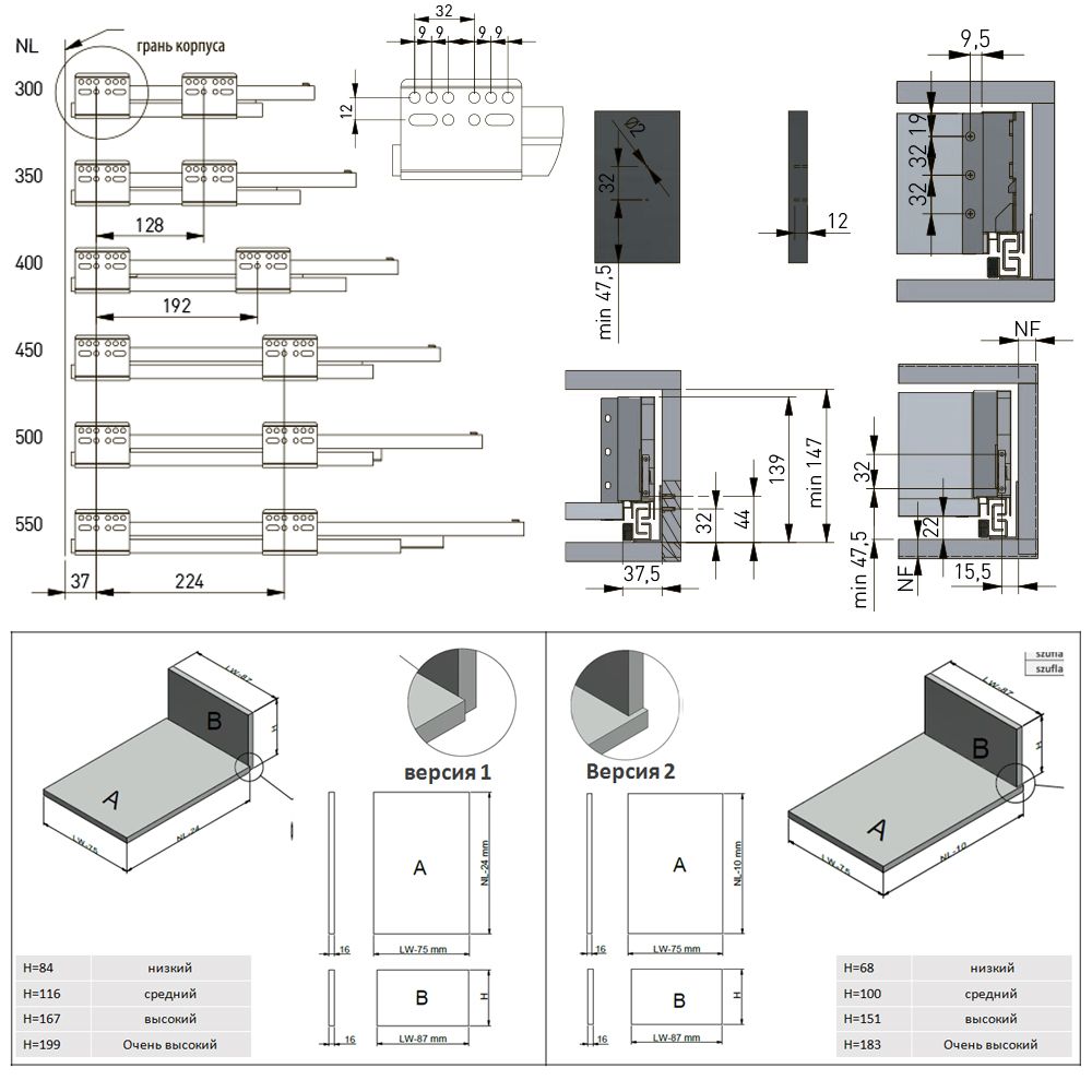 AxisPro, средний (H-116мм), антрацит