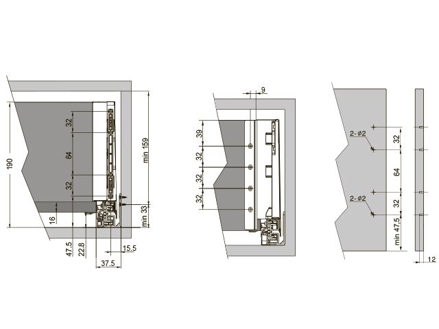 AxisPro, высокий (H-167мм), антрацит