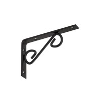 Кронштейн декоративный, прямой, 150x100мм, черный