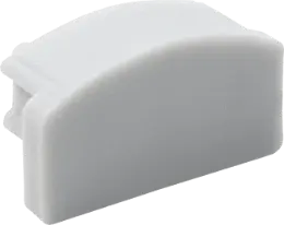 Заглушка для профиля AQ FORM накладного 16х7 без отверстия серая