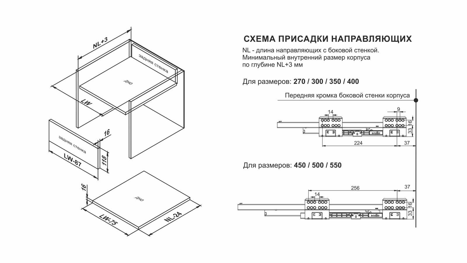 Ящик СТАРТ, средний (H-118мм), белый