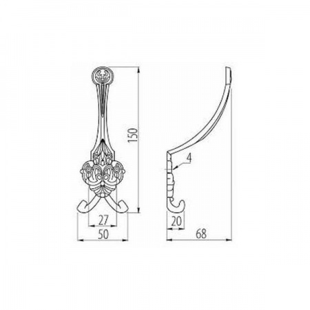 Крючок-вешалка WP24