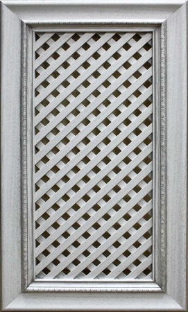 Инфинити решетка косая ПП Бьянко Серебро