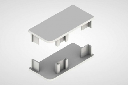 Комплект закрытых заглушек для Г-образного профиля (2 шт.) 