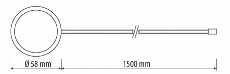 Светильник светодиодный RGB TAVIRA, круглый, 12V/1.8W,  хром матовый