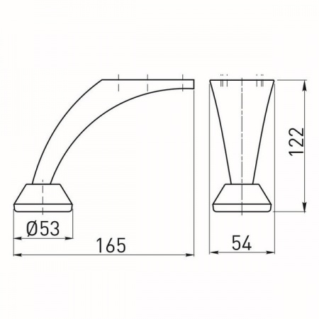 Опора мебельная D750, Н-120мм