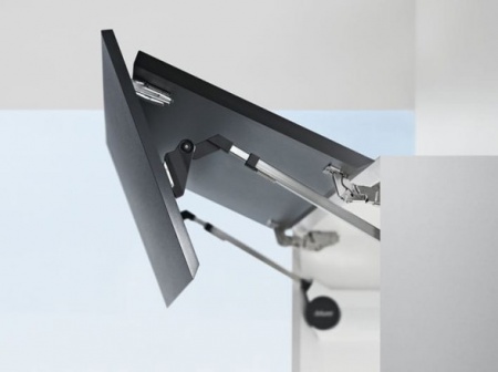 Комплект Aventos HF 39/28, высота ящика 760-1040мм, коэффициэнт мощности 9000-17250, заглушки светло-серые