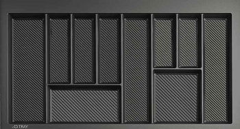 Вкладыш для столовых приборов TRAY 900, графит 850x490мм