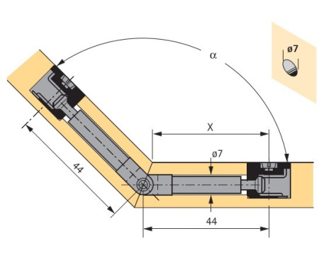 Дюбель шарнирный DU 860