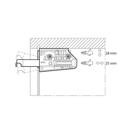 Подвеска кухонная регулируемая CAMAR 806 на шурупы