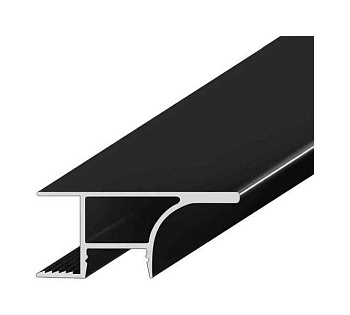 Ручка-профиль с подсветкой AQ Gola-X для верхней базы ДСП 18мм 2.5 м, черный матовый