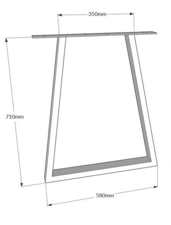 Опора для стола /\-ОБРАЗНАЯ 710х580х3мм