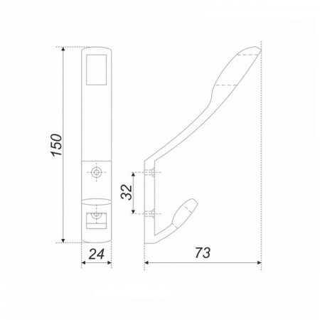 Крючок-вешалка W007