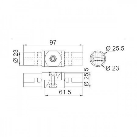 TRIS 544 Соединитель петельный для трубы Ф25мм