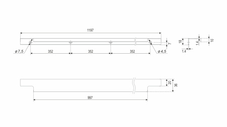 Ручка торцевая RAY