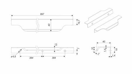 Ручка торцевая TERA 2.0