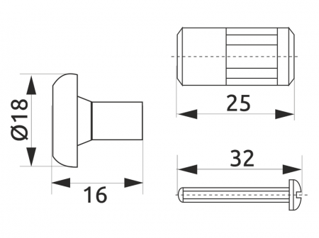 Заглушка рейлинга "модерн"
