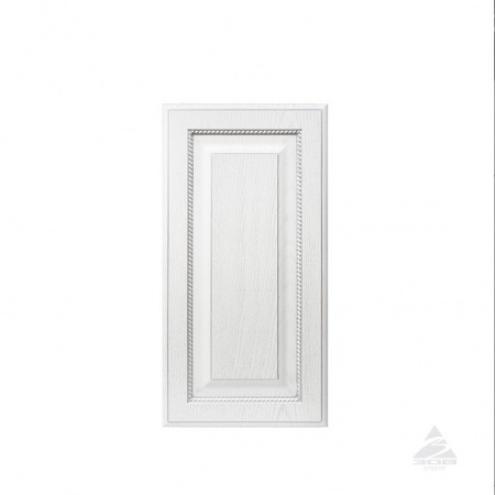 Фасад глухой, коллекция "Лондон", Стандартная окраска с патированием БС (Белая структура, патина серебро)