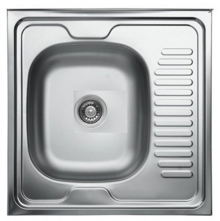 Мойка накладная EC 209 D 60х60см, с сифоном, декорированная