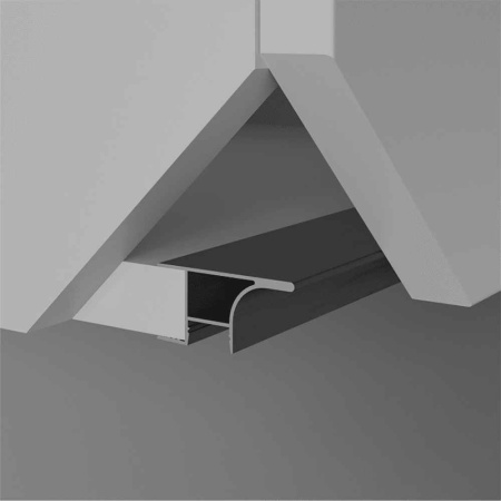 Ручка-профиль с подсветкой AQ Gola-X для верхней базы ДСП 18мм 2.5 м