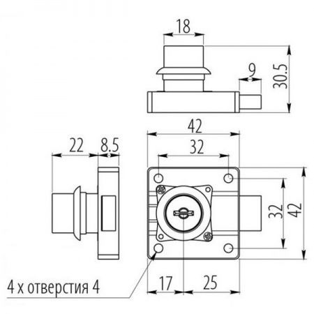Замок накладной с цифровым ключем №138+