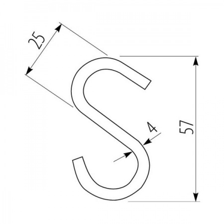 Крючок на рейлинг "мини", хром
