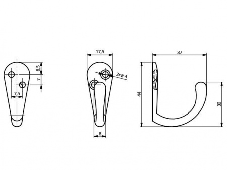 Крючок-вешалка MALAGA S
