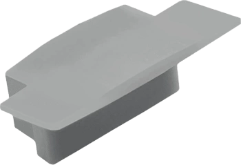 Заглушка для профиля AQ FORM врезного 15/21х7 серая