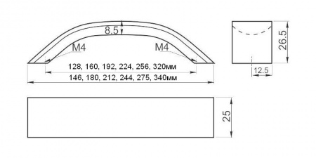 Ручка мебельная UA-337