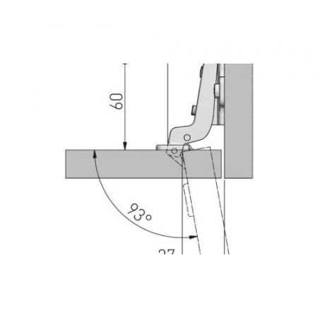 Петля  внутренняя GTV, с ответной планкой