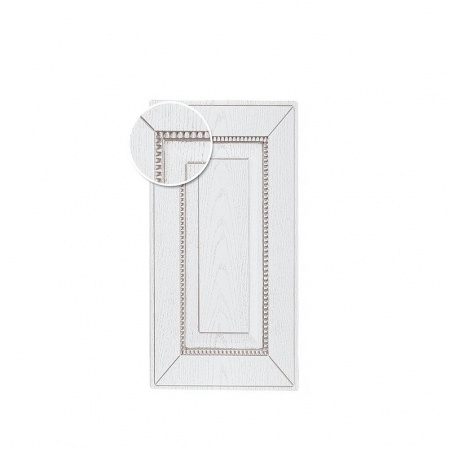 Фасад глухой. Коллекция «Глазго».БС (Белая структура, патина серебро).
