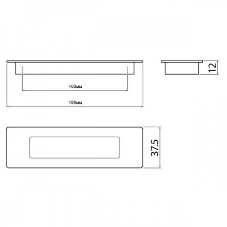 Ручка врезная E-6, L-160мм