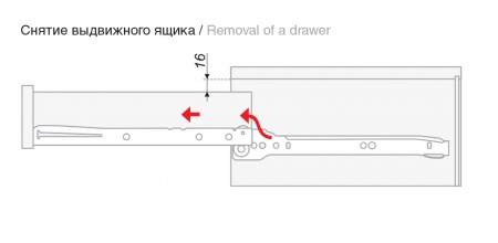 Комплект роликовых направляющих