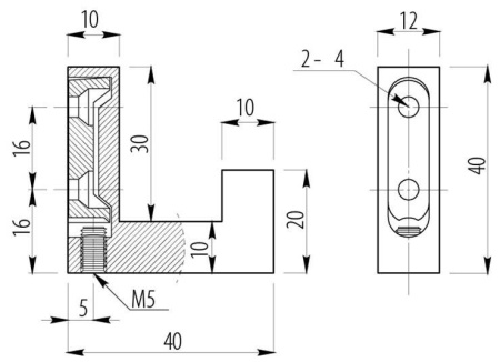 Крючок-вешалка К2201, хром