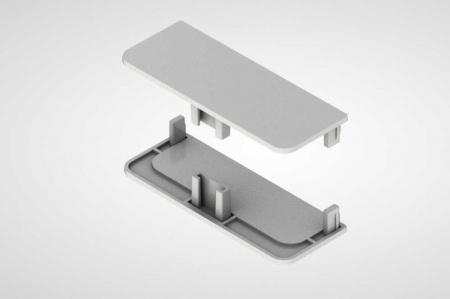 Комплект закрытых заглушек для С-образного профиля (2 шт.)