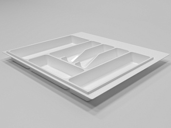 Вкладыш для столовых приборов в базу 600 мм, белый 495-542 х 390-490мм