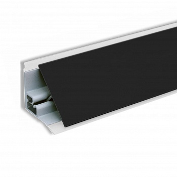 Плинтус кухонный треугольный алюминиевый, L=3.05м, черный