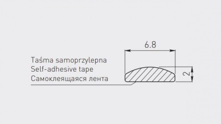 Профиль плоский (молдинг), самоклеящийся