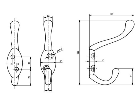 Крючок-вешалка MALAGA M