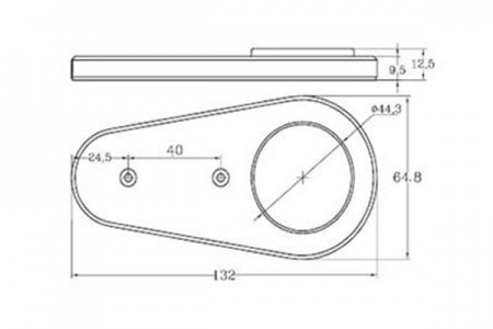 Светильник светодиодный SORIA 12V/1.4W, с датчиком движения, белый теплый, хром матовый